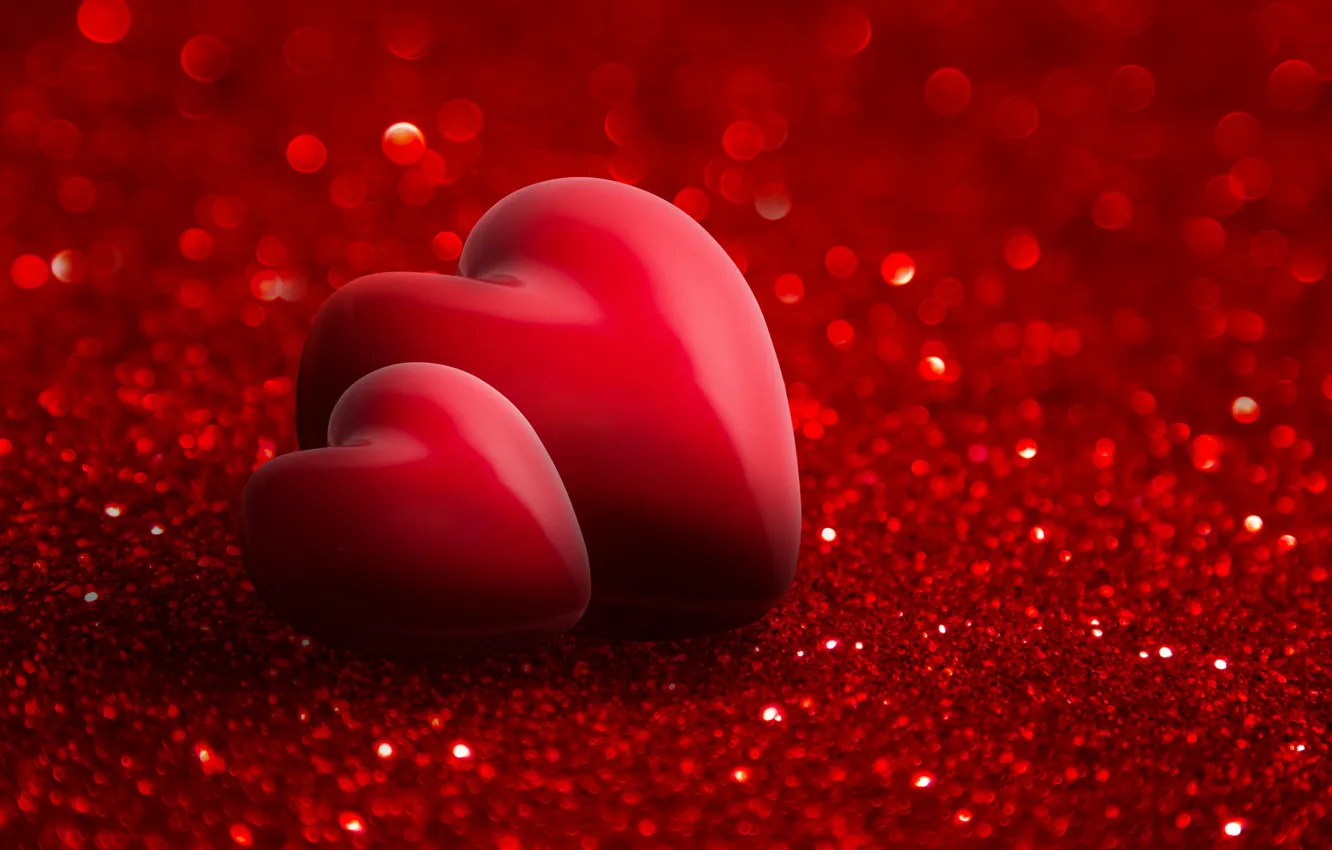 Photo wallpaper red, love, romantic, hearts, valentine`s day