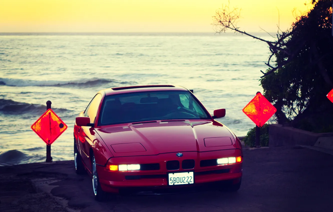 Photo wallpaper red, BMW, BMW, red, E31, 1997, 850ci