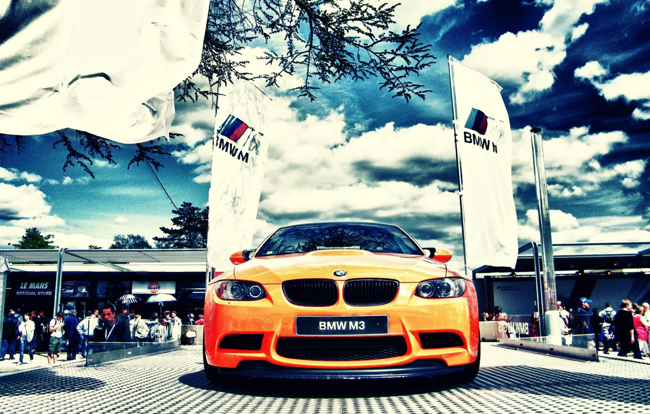 Photo wallpaper Bmw, orange, e92, BMW