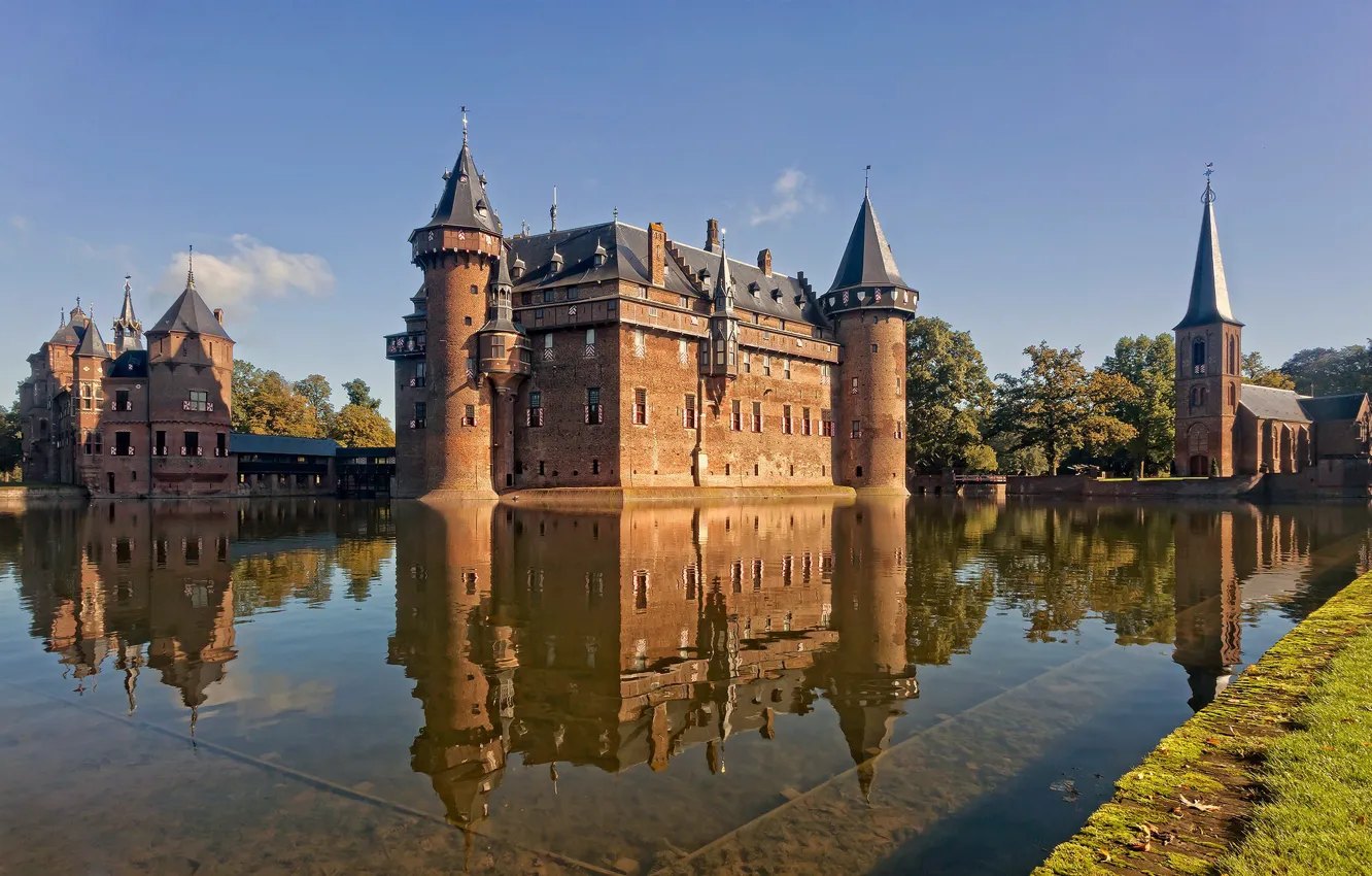 Photo wallpaper castle, Netherlands, Holland, Utrecht, De Haar Castle
