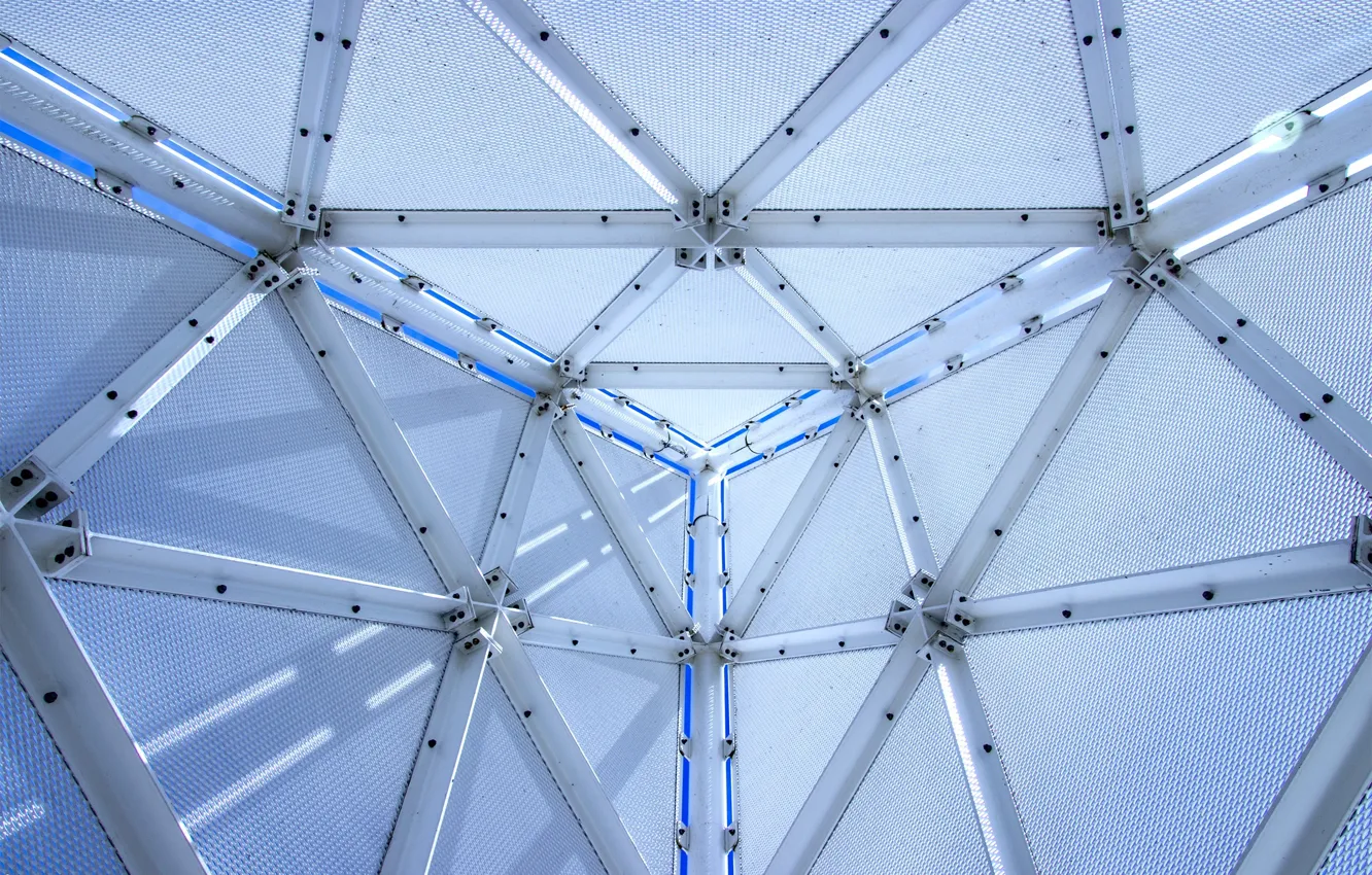 Photo wallpaper metal, geometry, structure