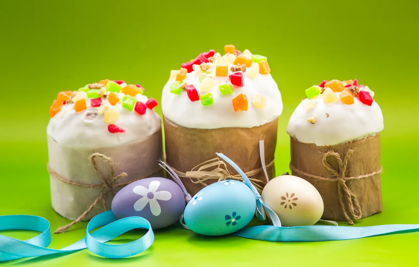 Photo wallpaper eggs, Easter, Holiday, cakes