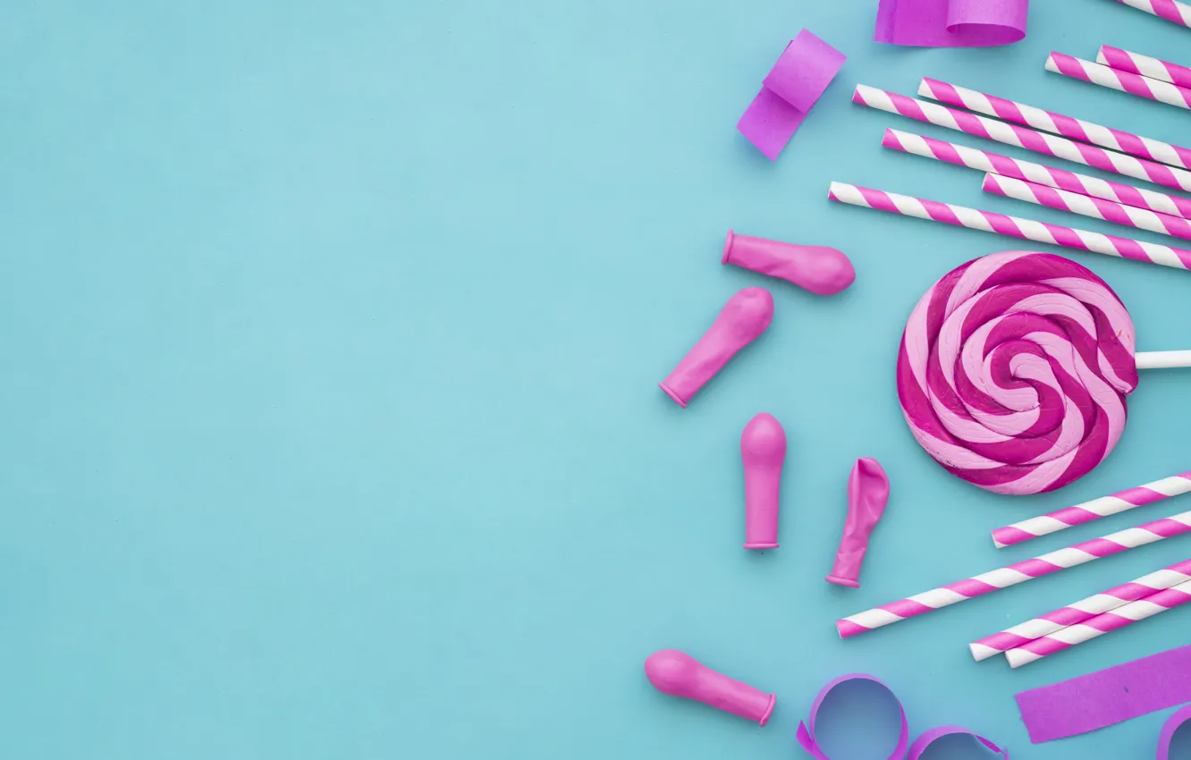 Photo wallpaper balls, sweets, lollipops, caramel