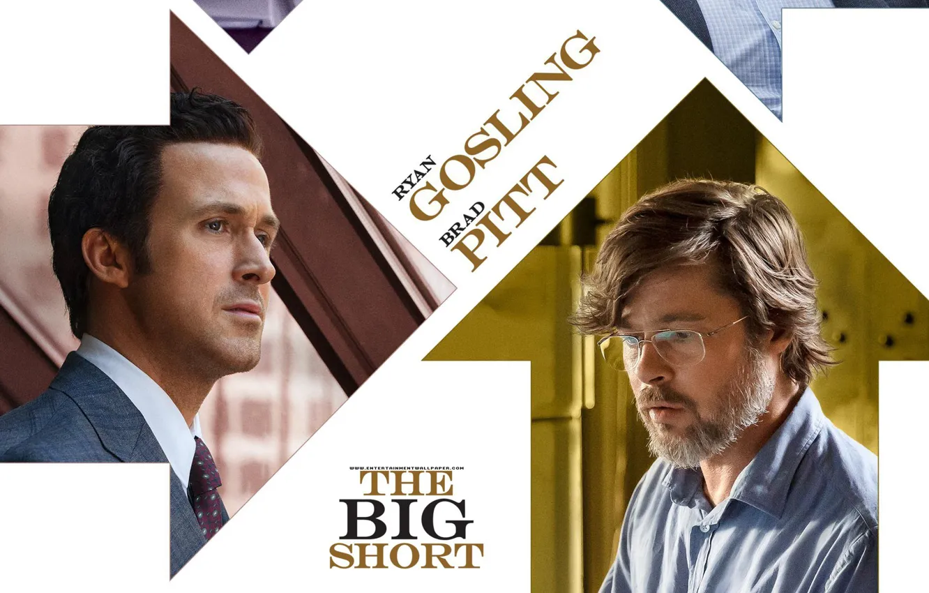 Photo wallpaper Brad Pitt, Rayn Gosling, The Big Short, Shorting