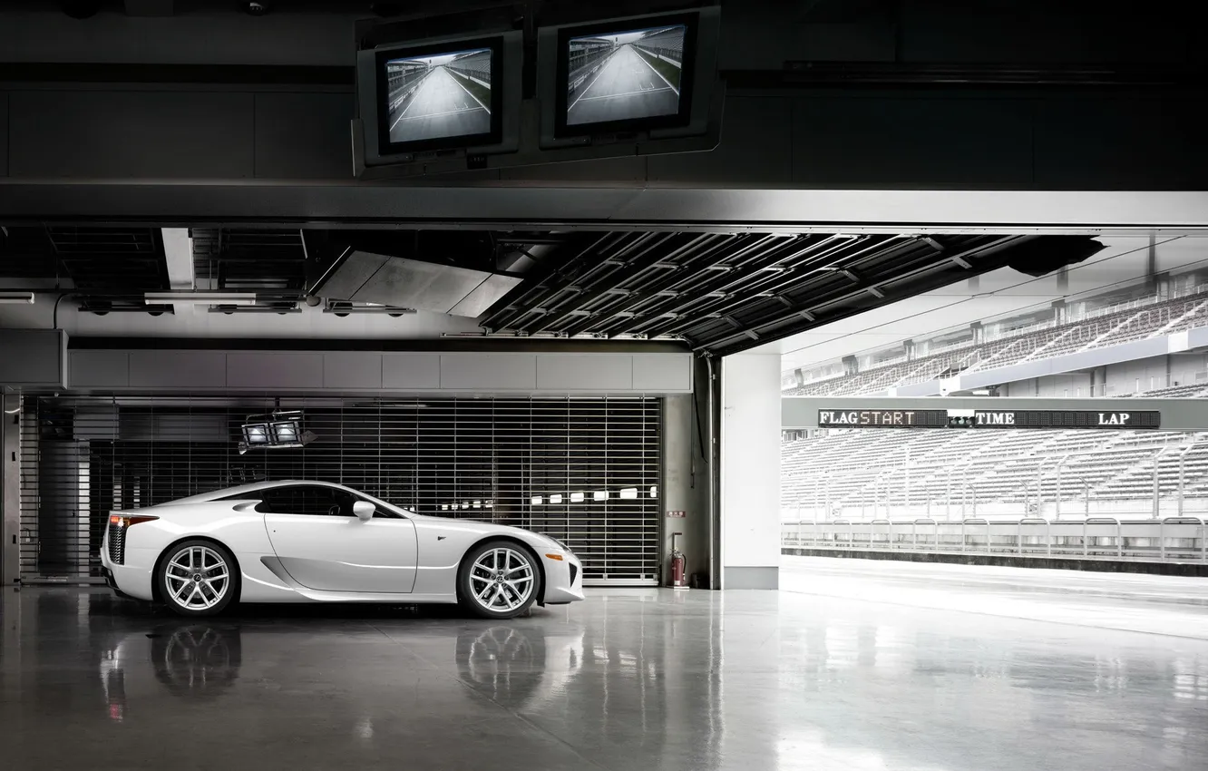 Photo wallpaper Lexus, hangar, LFA