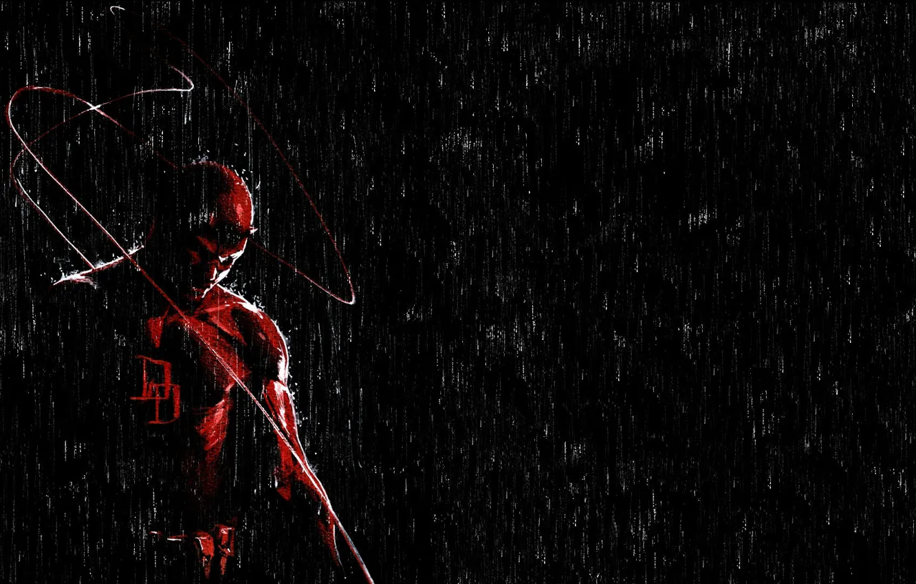 Photo wallpaper red, costume, Daredevil, Daredevil