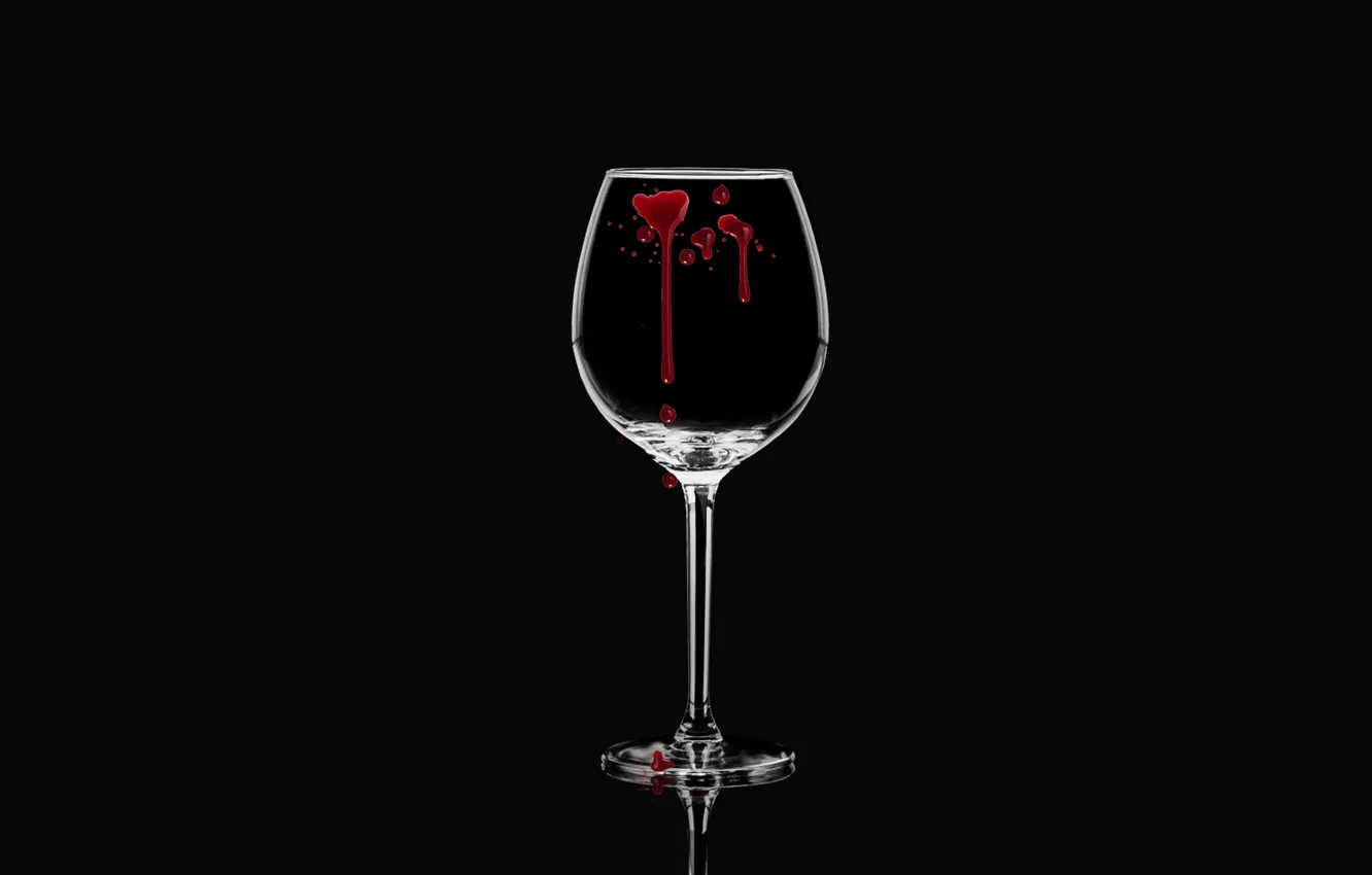 Photo wallpaper blood, macro, decoration, wine cup