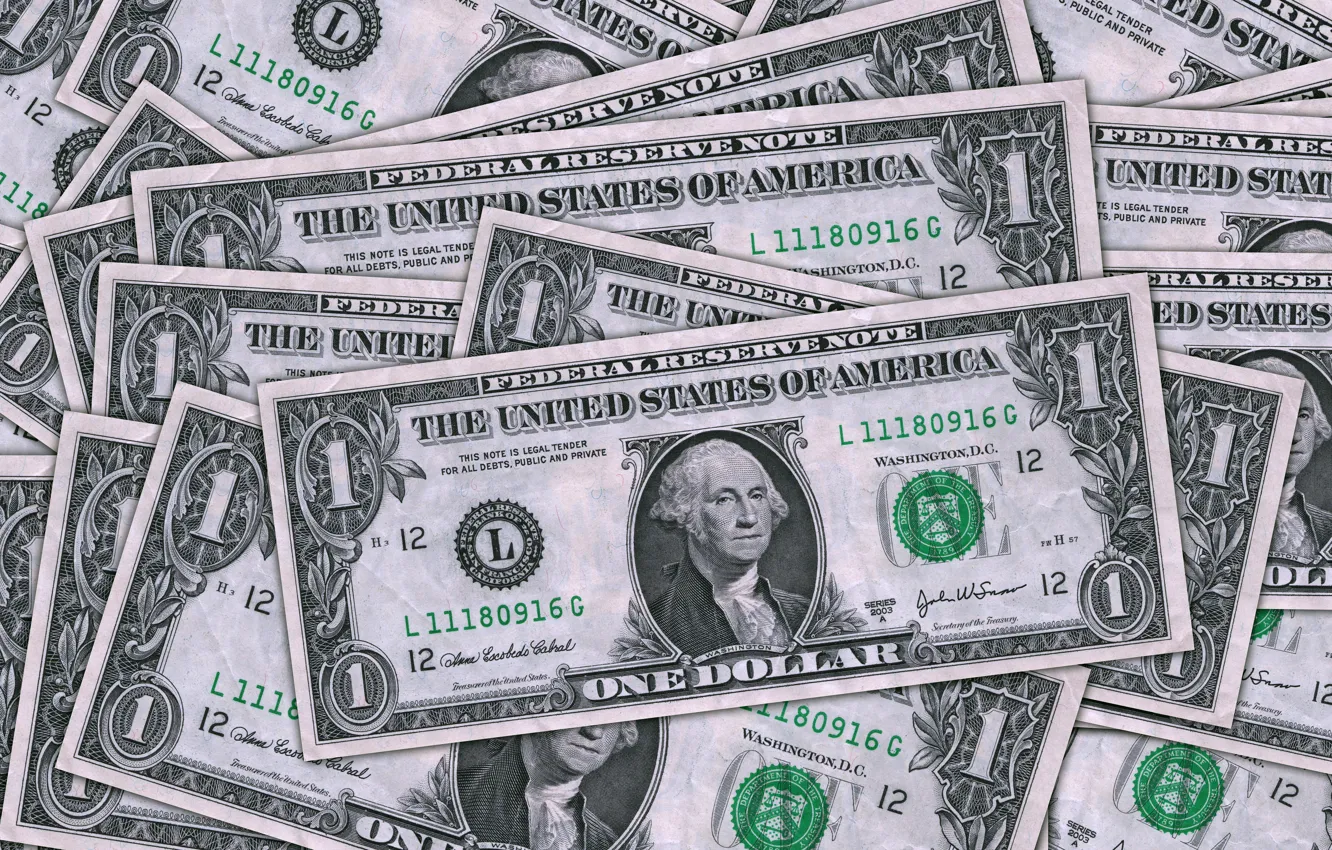Photo wallpaper USA, USA, Bills, Money, Dollar, Dollar, George Washington, Currency