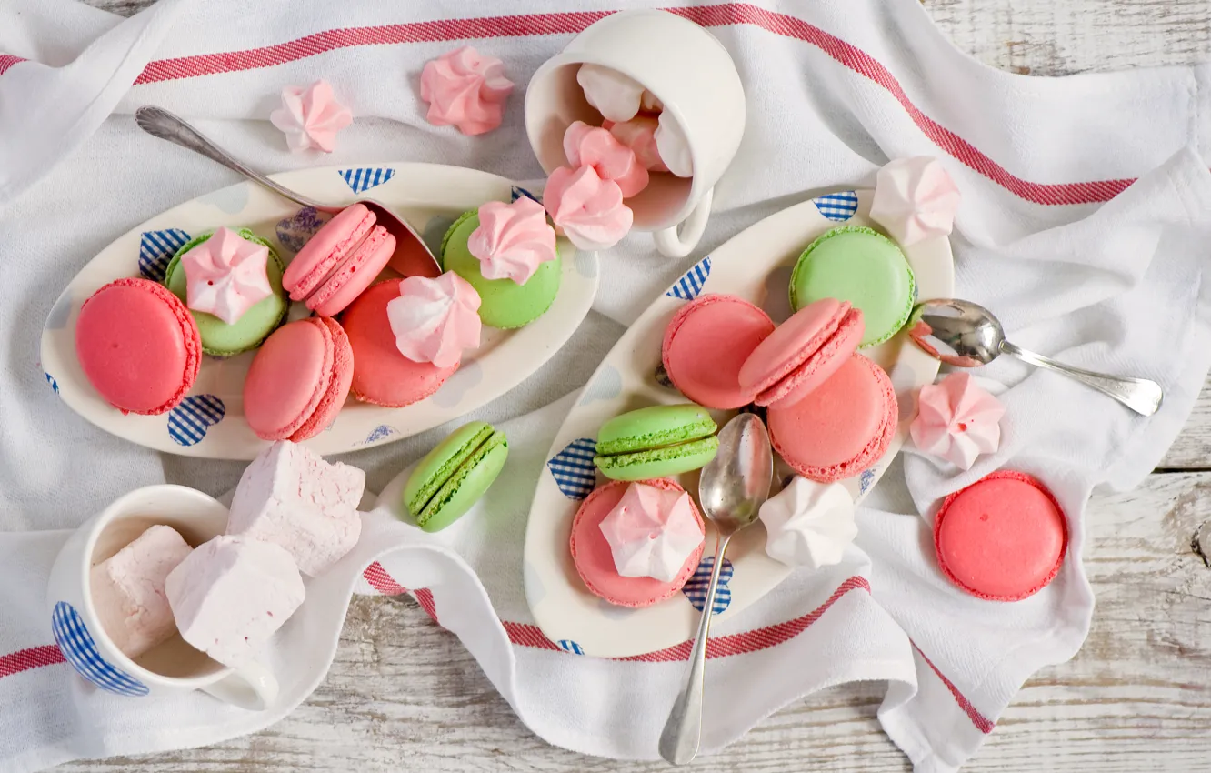 Photo wallpaper cookies, candy, macaroon