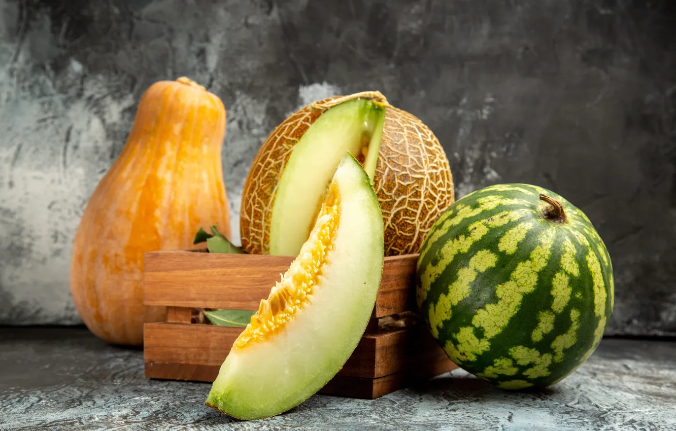 Photo wallpaper watermelon, slices, slices, composition, melon