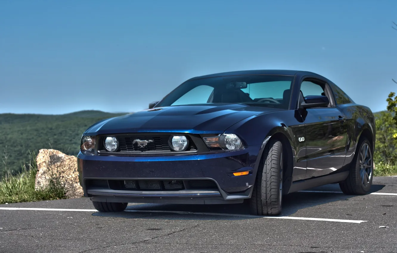 Photo wallpaper blue, Mustang, Ford, Shelby, Mustang, Ford, Shelby, blue