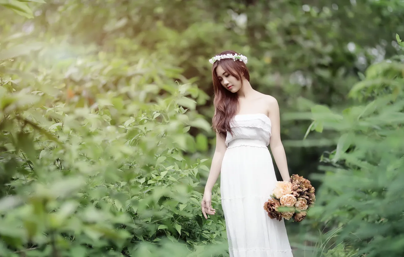 Photo wallpaper nature, model, Trang Nguyen