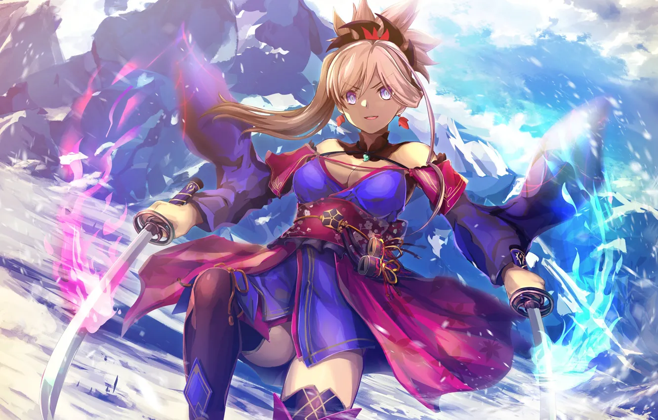 Photo wallpaper Girl, Weapons, Anime, Swords, Art, Fate / Grand Order, The destiny of a great campaign