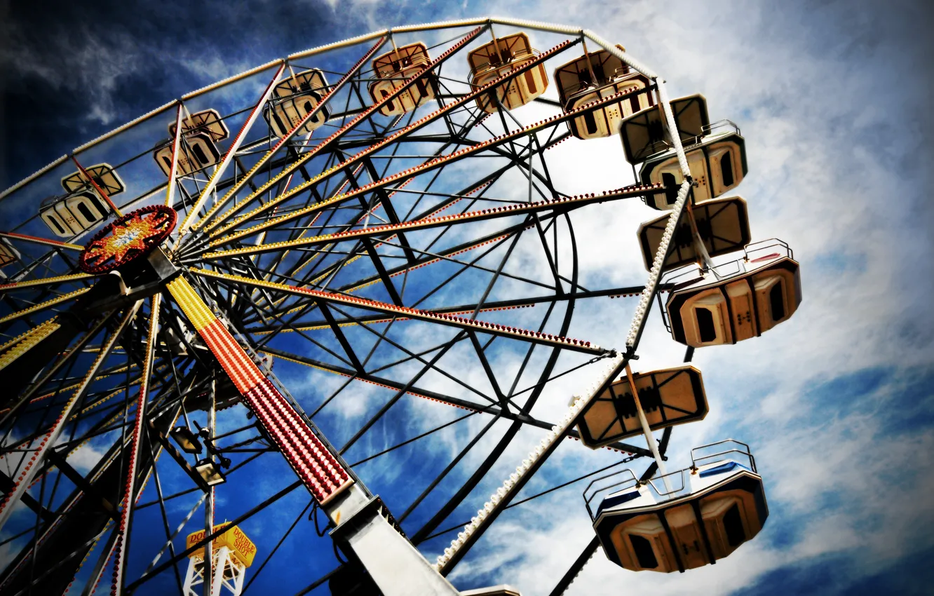 Photo wallpaper the sky, Park, wheel review