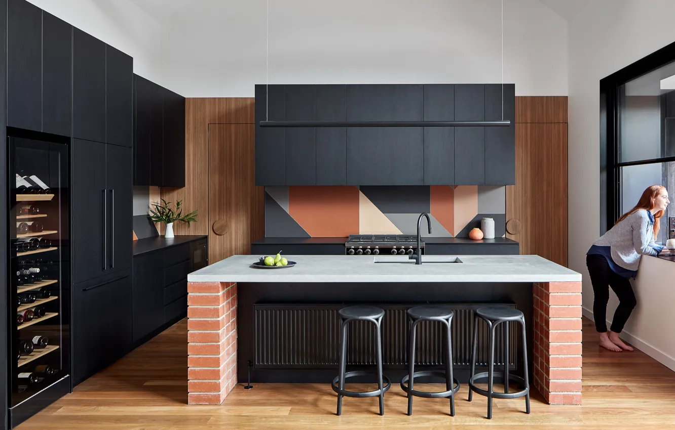 Photo wallpaper design, style, interior, Australia, kitchen, Melbourne, dining room, Melbourne