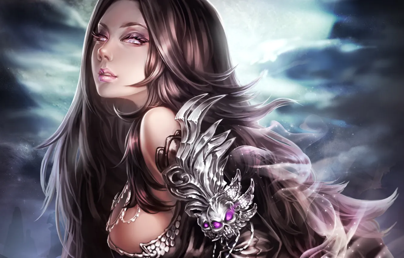 Photo wallpaper look, girl, smile, magic, art, legend of the cryptids, zhang wei yi