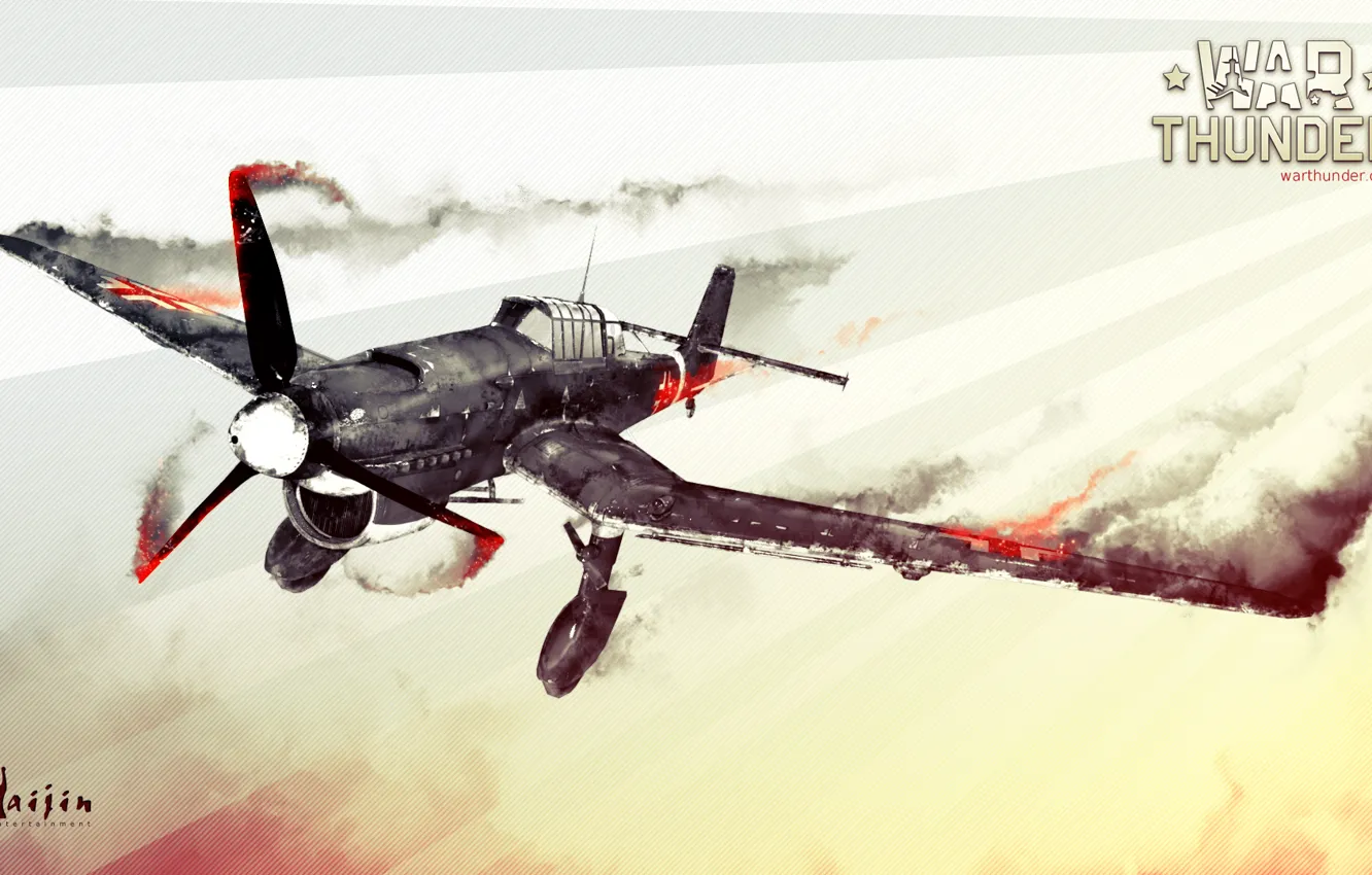 Photo wallpaper Junkers, War Thunder, the simulator, video games