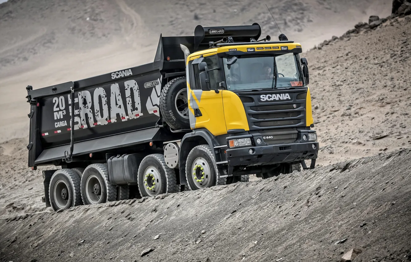 Photo wallpaper truck, Scania, Scania, 2013, dump truck, machinery, 8×4, G440