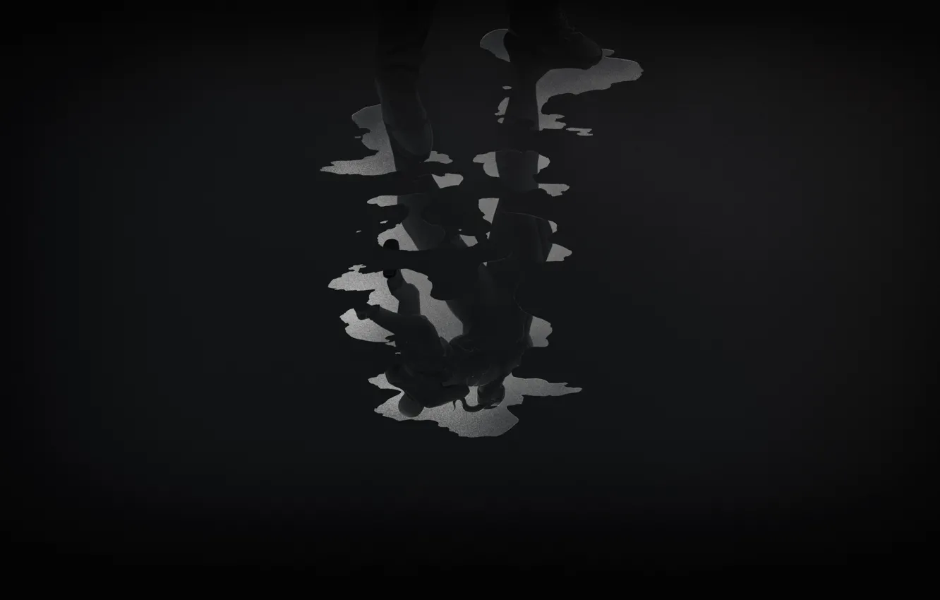 Photo wallpaper language, reflection, minimalism, puddle, Marvel, Venom, Venom, Symbiote