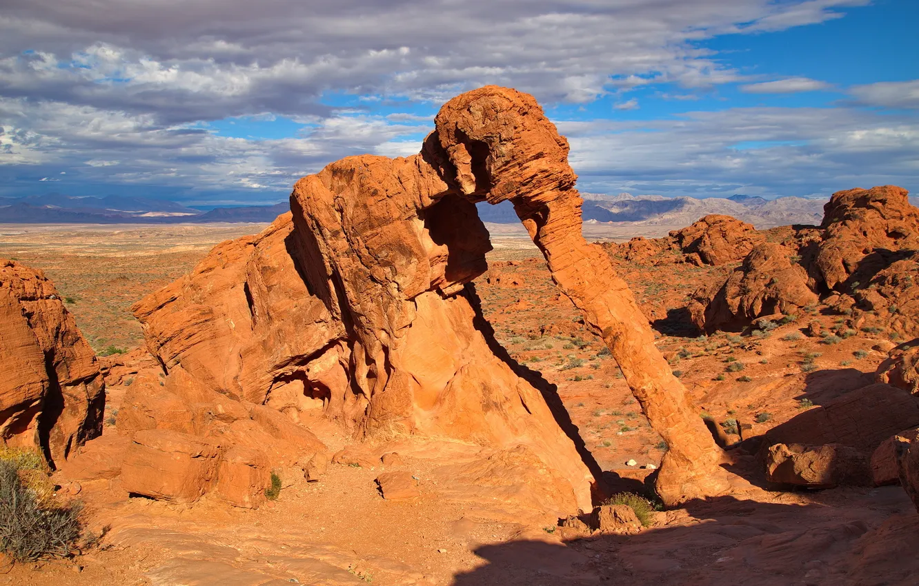 Photo wallpaper the sky, clouds, mountains, stones, rocks