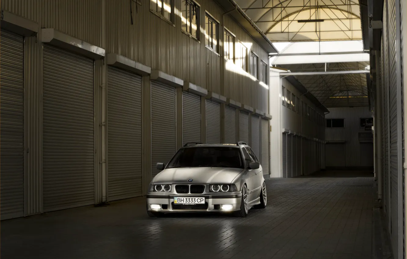 Photo wallpaper BMW, 3 series, E36, touring, pavilion