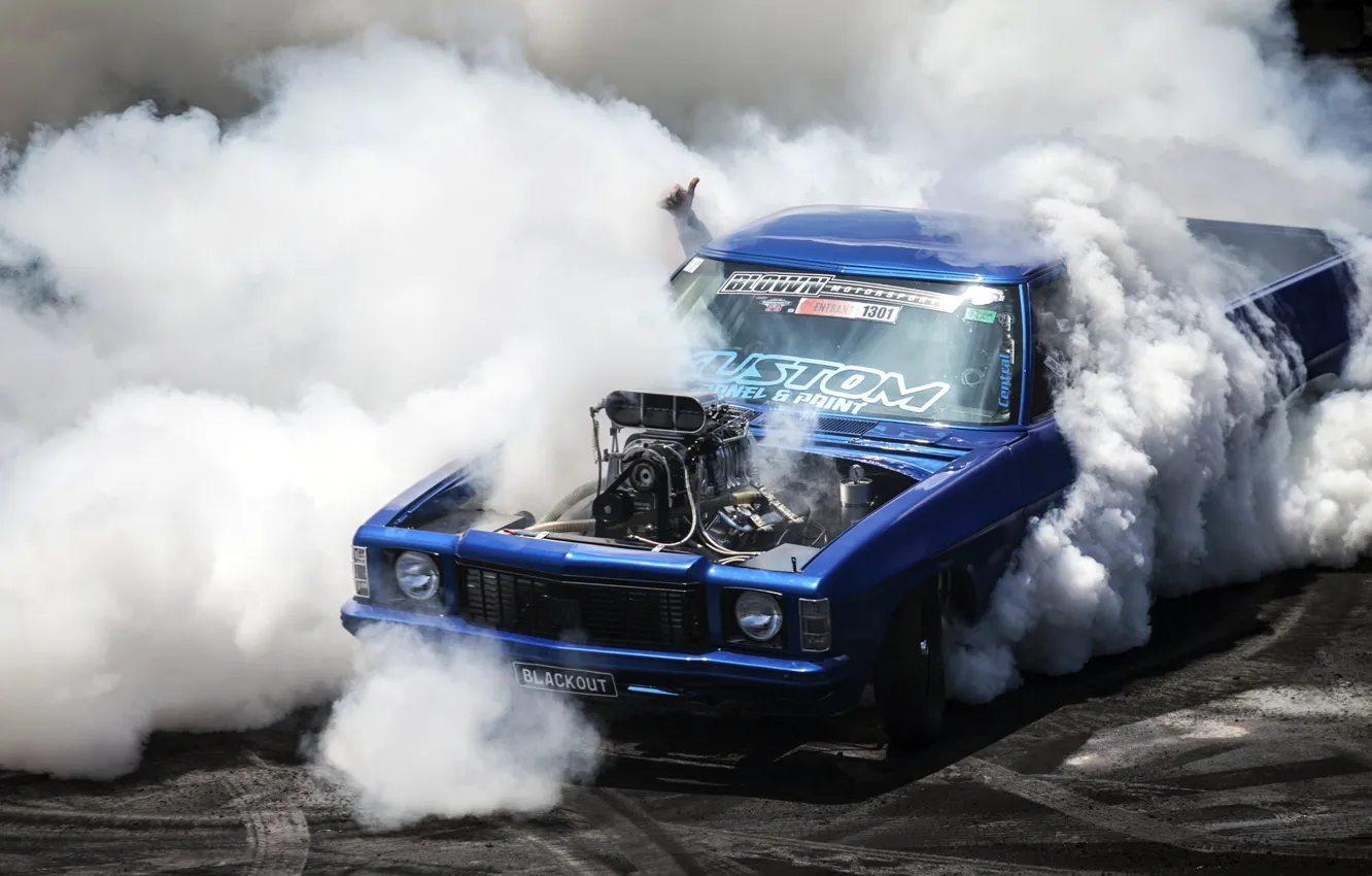 Photo wallpaper Chevrolet, Chevrolet, pickup, burnout, pickup