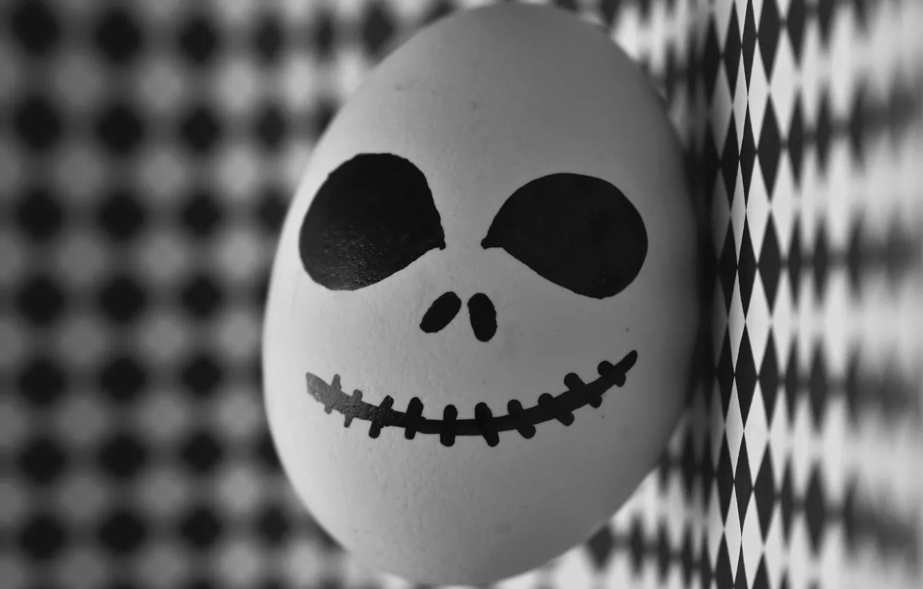 Photo wallpaper background, skull, egg, Halloween