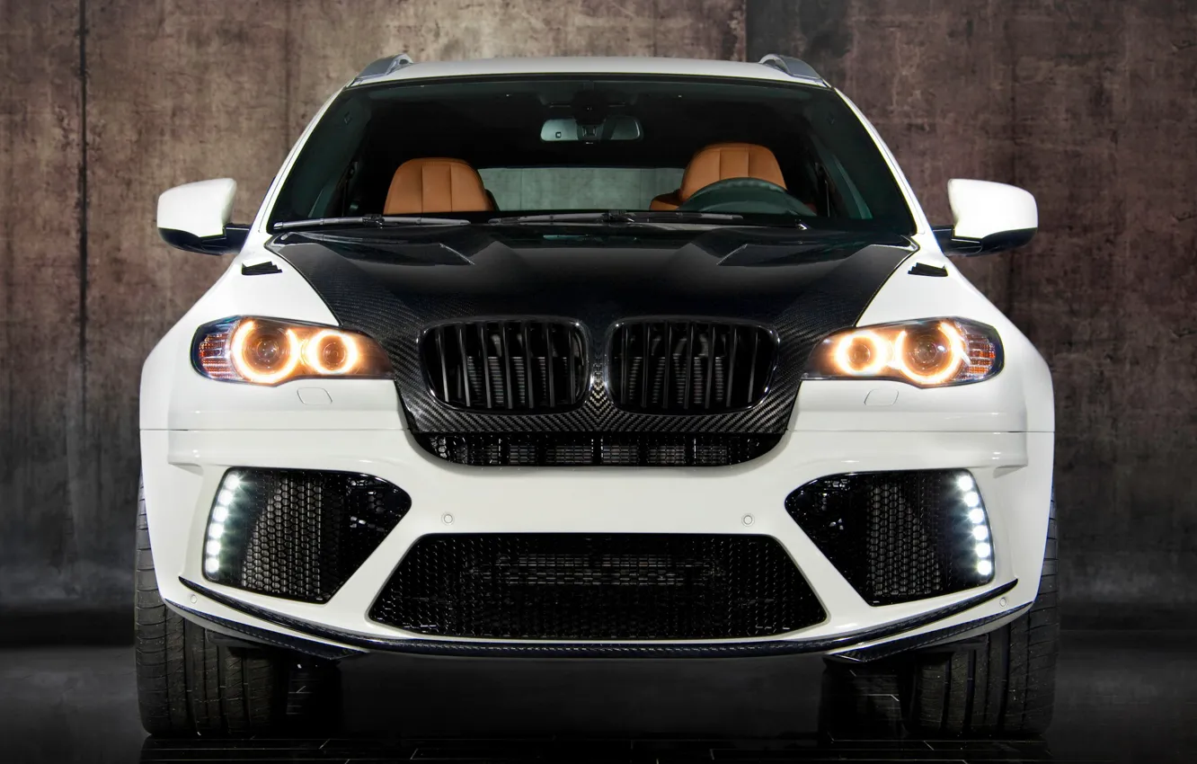 Photo wallpaper white, BMW, BMW, white, carbon, crossover, Mansory