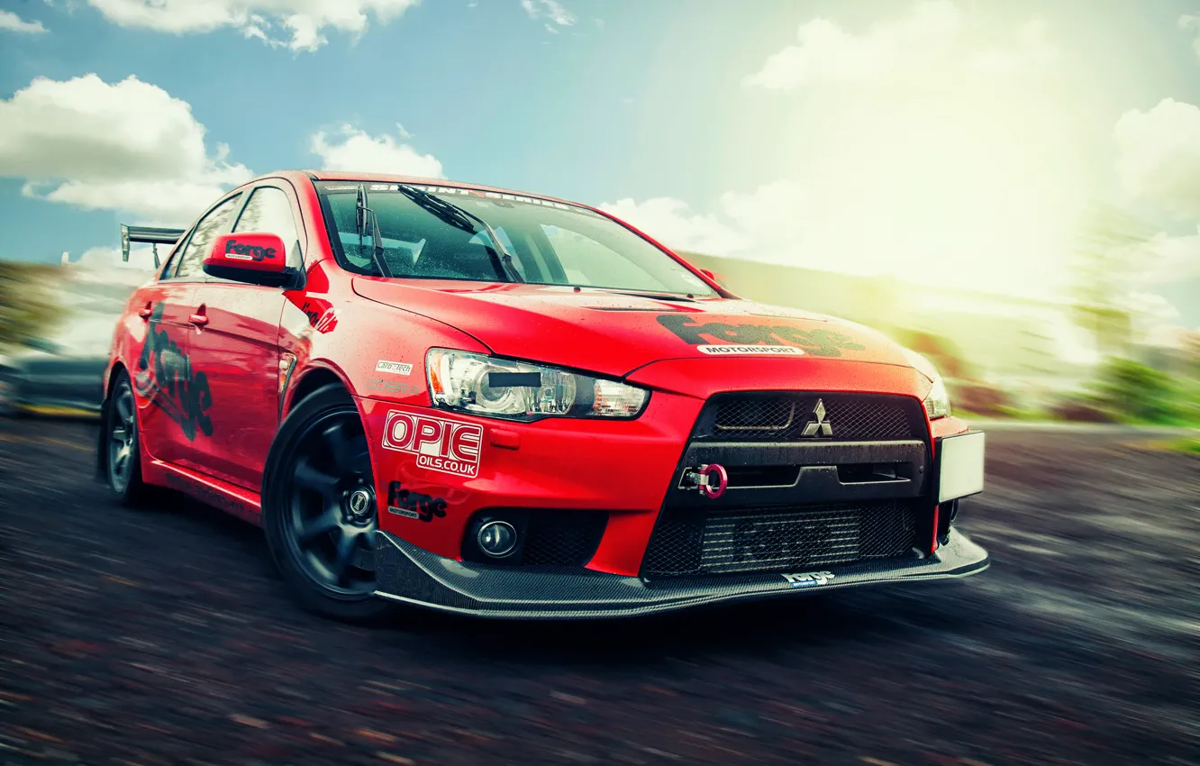 Photo wallpaper speed, Mitsubishi, Lancer, Evolution