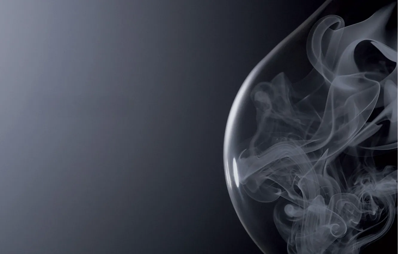 Photo wallpaper bubbles, smoke, minimalism