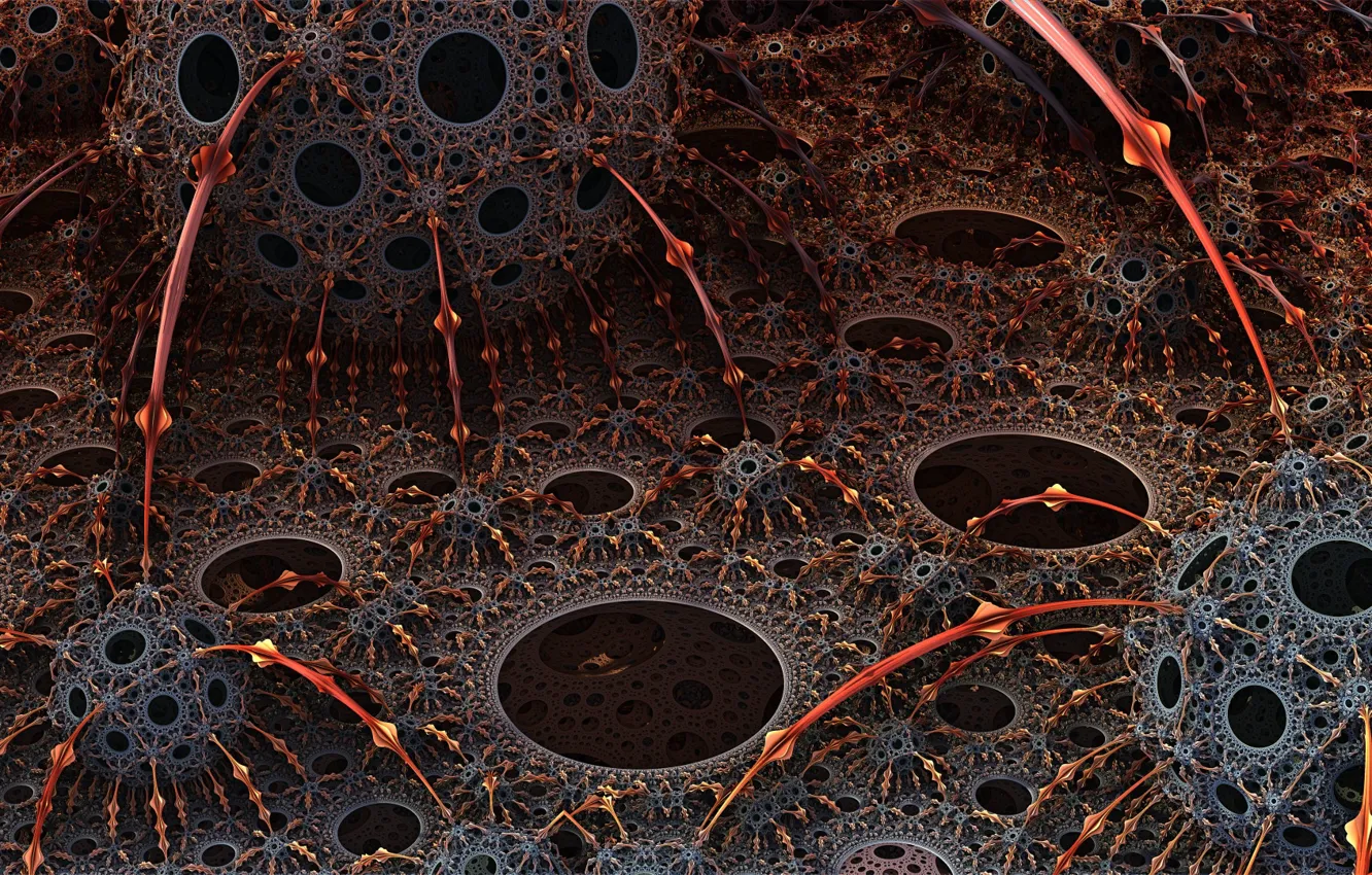 Photo wallpaper circles, pattern, form, brown