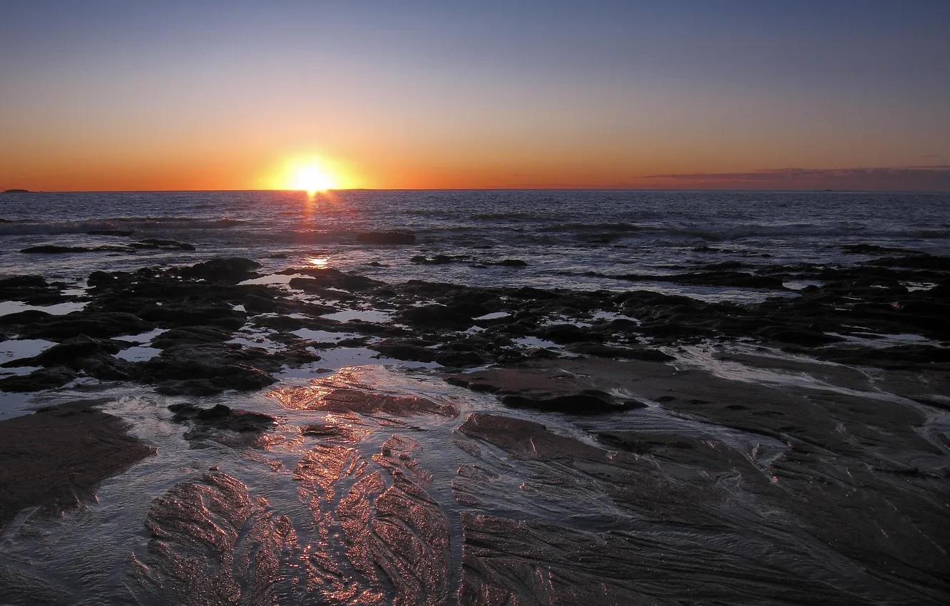 Photo wallpaper sea, wave, beach, summer, the sky, water, the sun, landscape