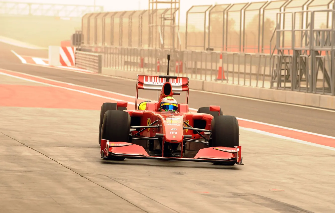Photo wallpaper Photo, Formula-1, Ferrari F60, 2009, Felipe Massa, The car, Formula 1, Boxes