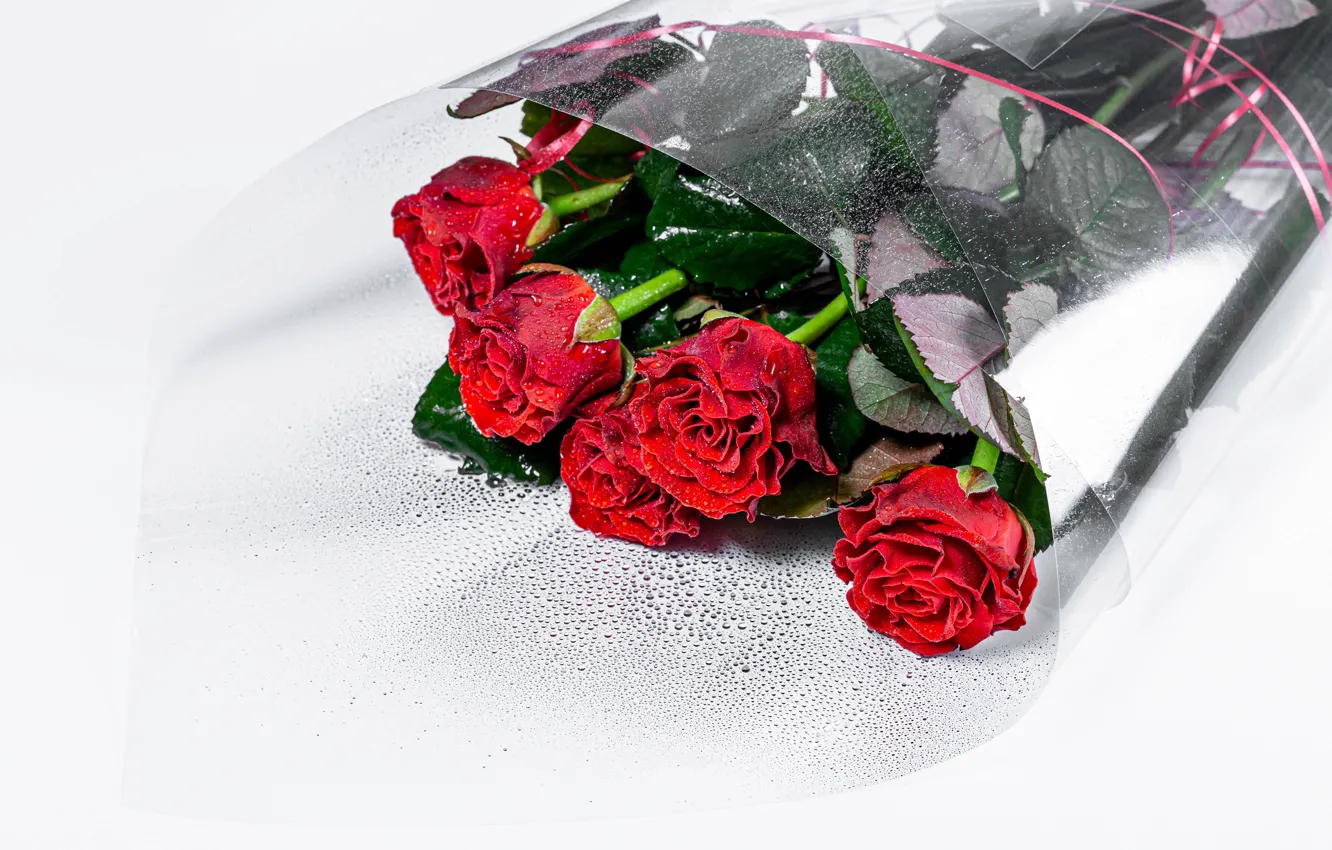 Photo wallpaper photo, background, roses, bouquet