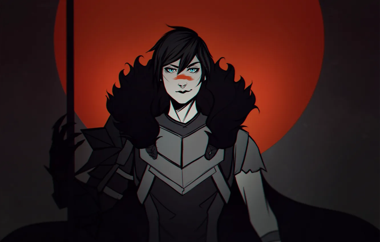 Photo wallpaper girl, art, Dragon Age, bioware, Hawke