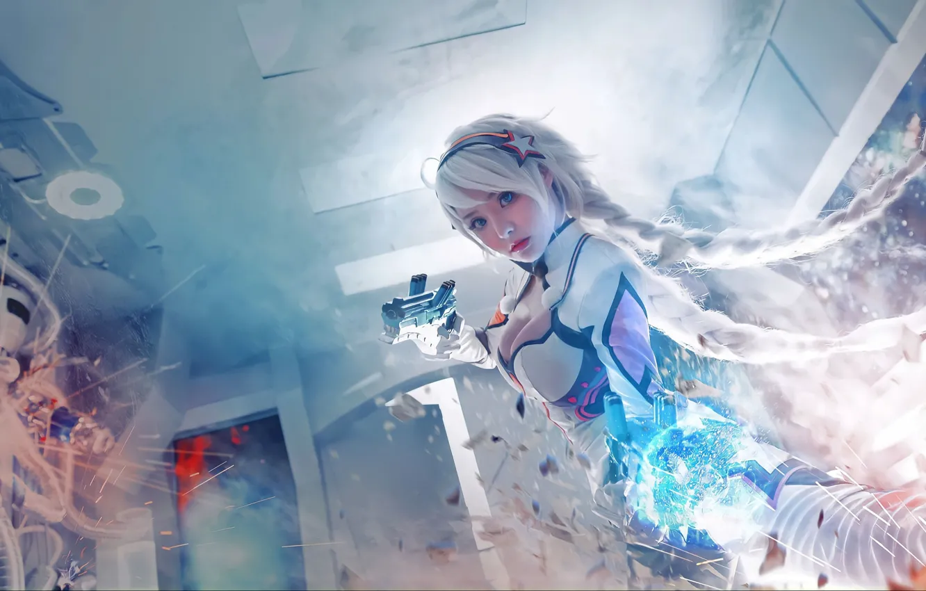 Photo wallpaper girl, fantasy, anime, pose, Honkai Impact 3, Kiana Kaslana