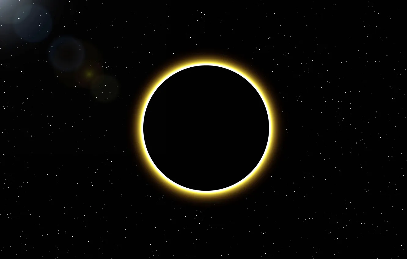 Photo wallpaper the sun, space, stars, Eclipse, disk