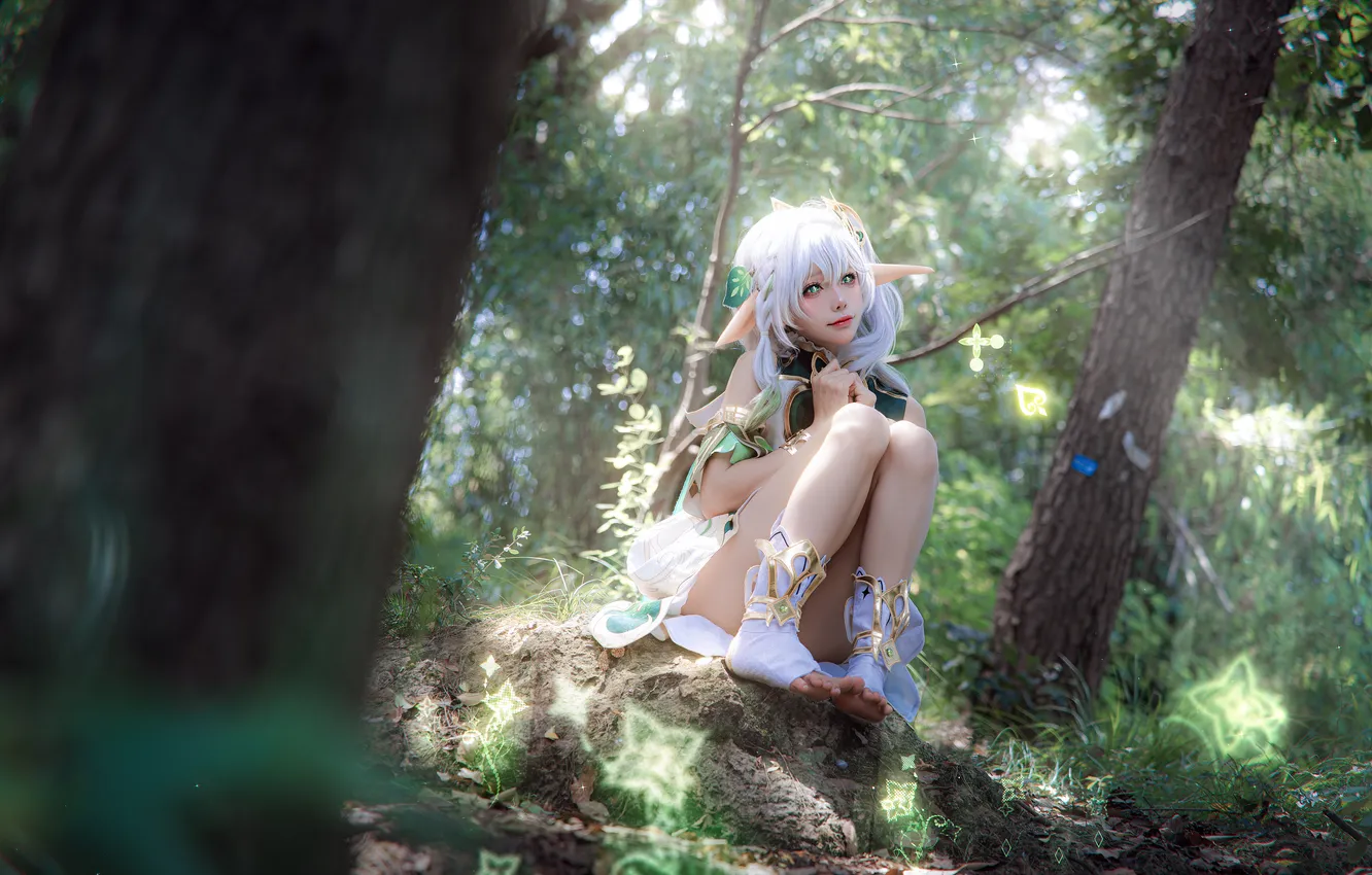 Photo wallpaper model, women, cosplay, asian, Genshin Impact, Nian Tuanzitu, Nahida (Genshin Impact)