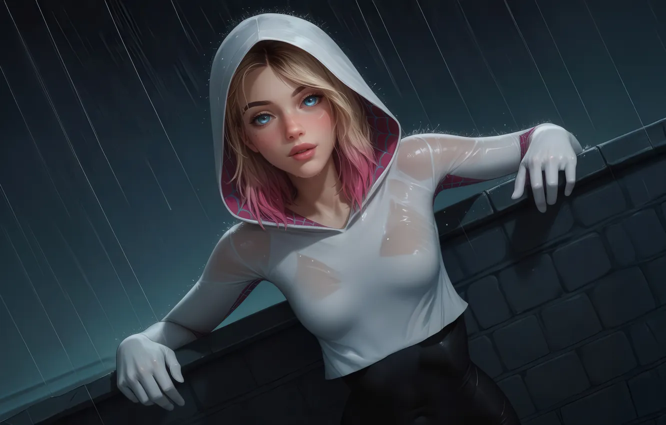 Photo wallpaper Grace, Gwen, web, Spider