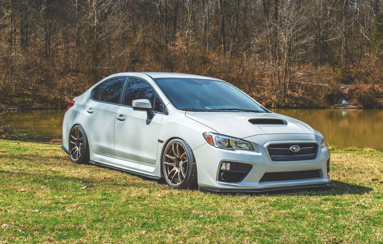 Photo wallpaper Subaru, Impreza, WRX, Japan, white, STI, tuning, power