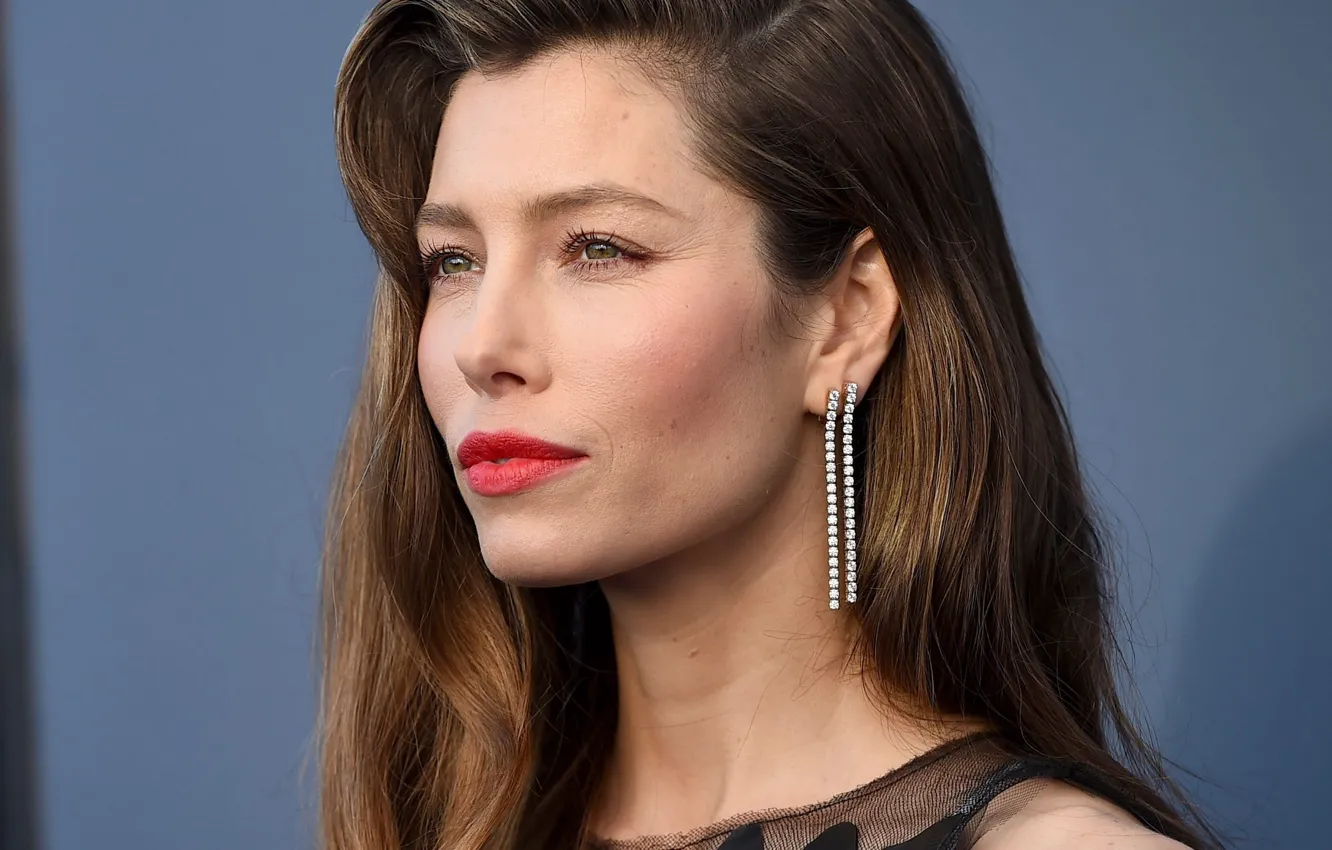 Photo wallpaper look, model, portrait, actress, Jessica Biel, hair, Jessica Biel, makeup. make up