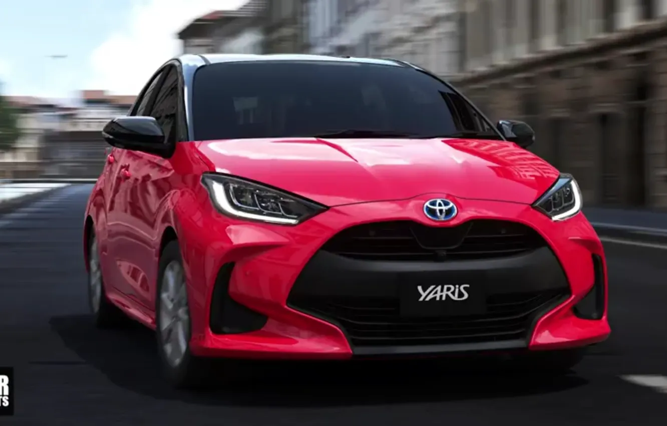 Photo wallpaper Hybrid, Hatchback, Yaris