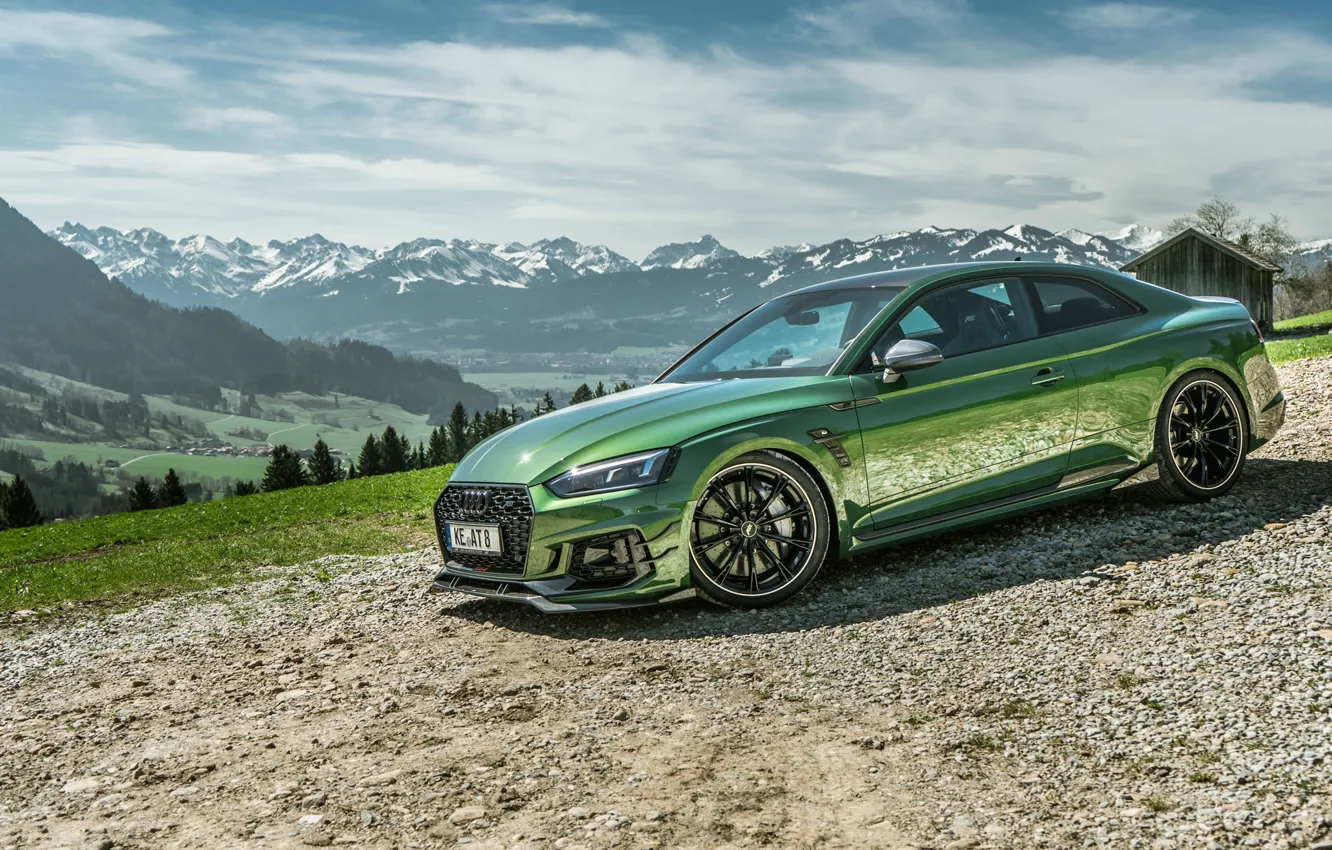 Photo wallpaper mountains, Audi, RS5, Coupe, 2018, ABBOT, RS5-R, RS 5