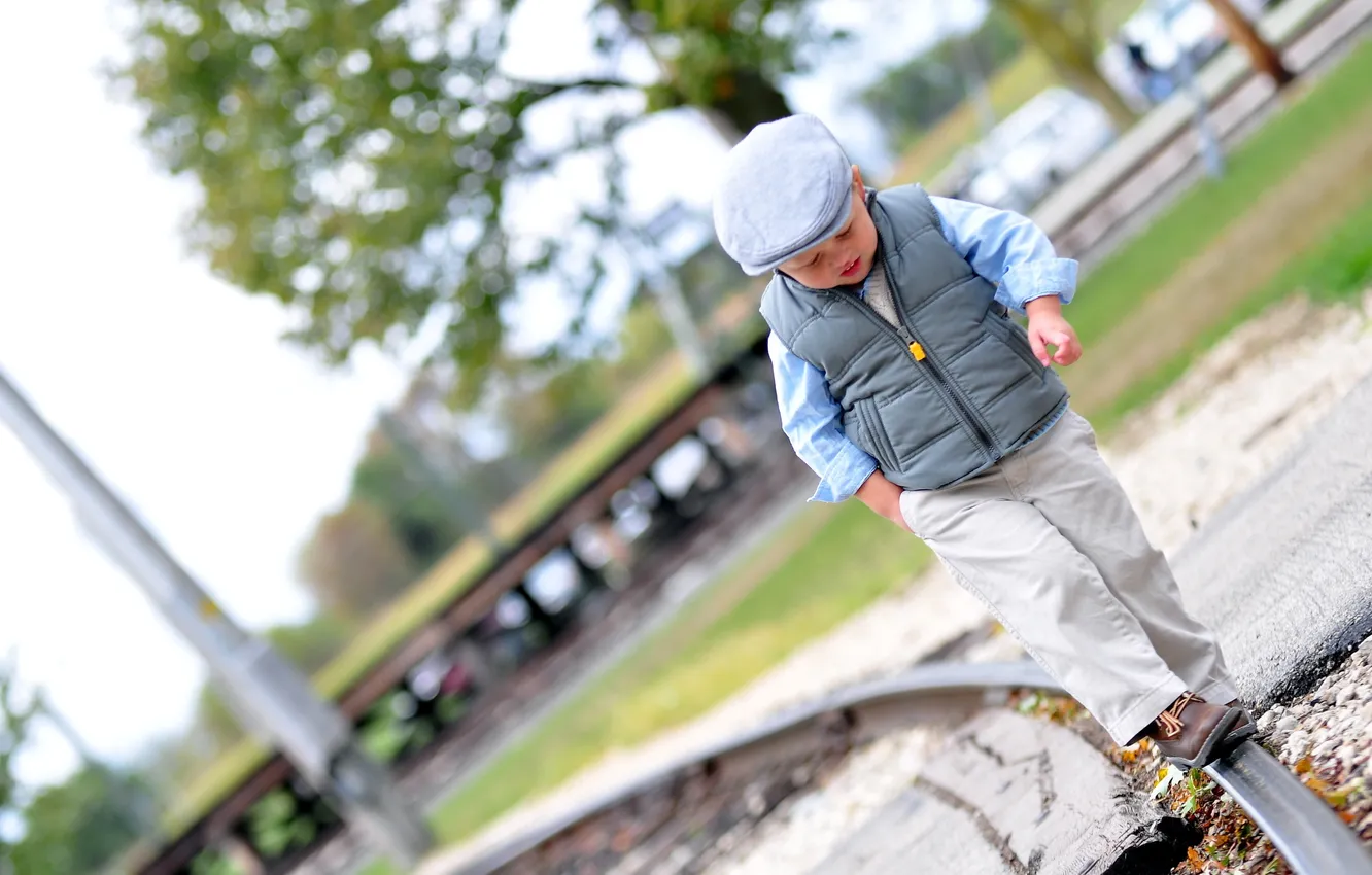 Photo wallpaper mood, boy, walk