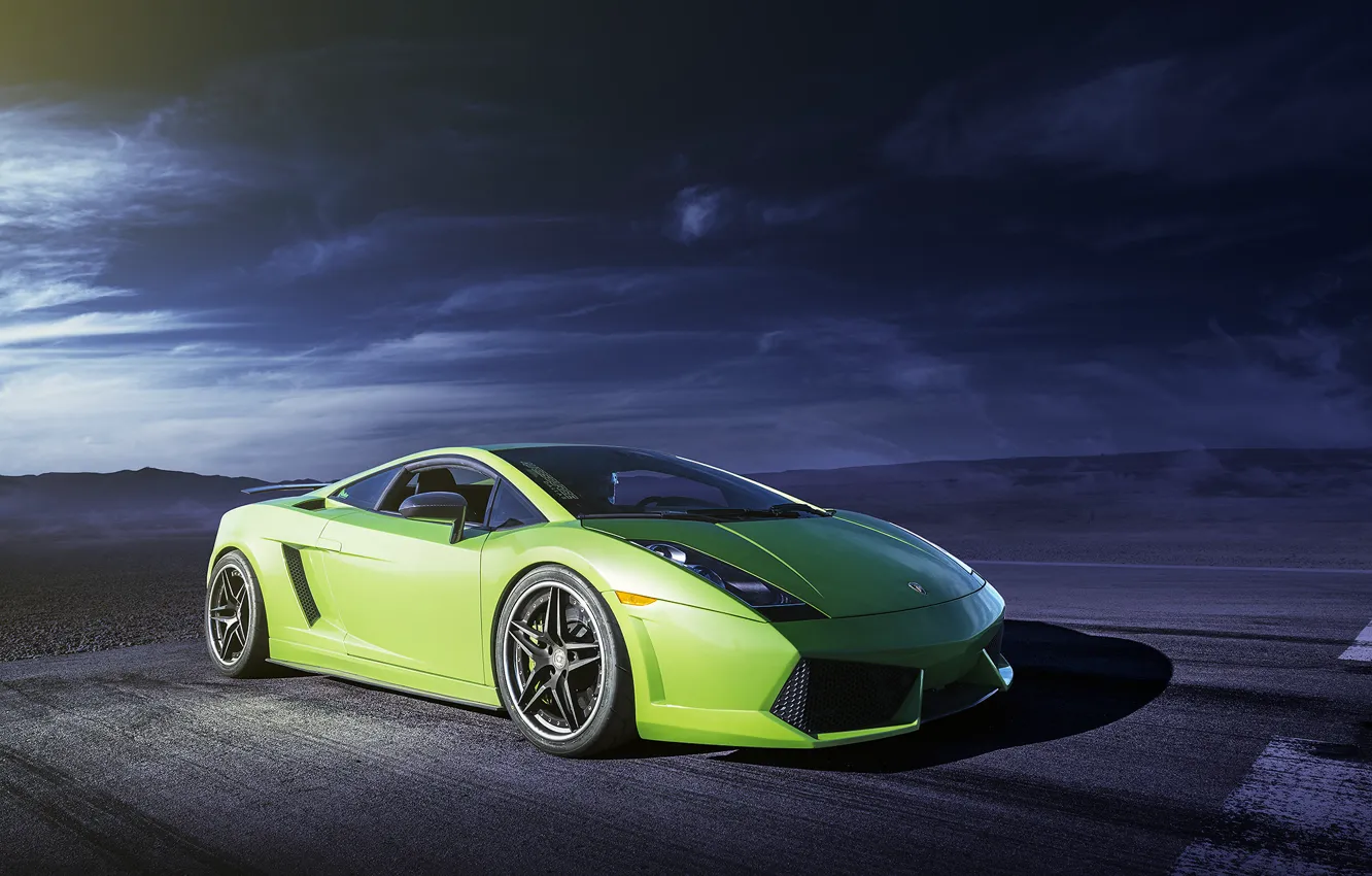 Photo wallpaper green, Lamborghini, Gallardo, Lamborghini, green, Gallardo