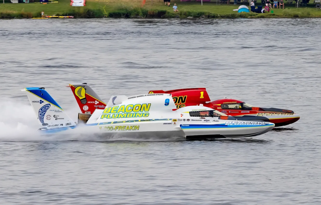 Photo wallpaper race, boat, speed