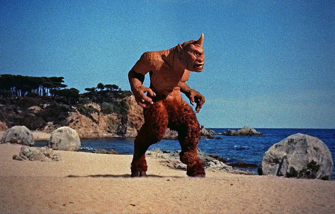 Photo wallpaper Water, USA, Fantasy, Cyclops, 1958, Columbia Pictures, Adventure, The sea shore