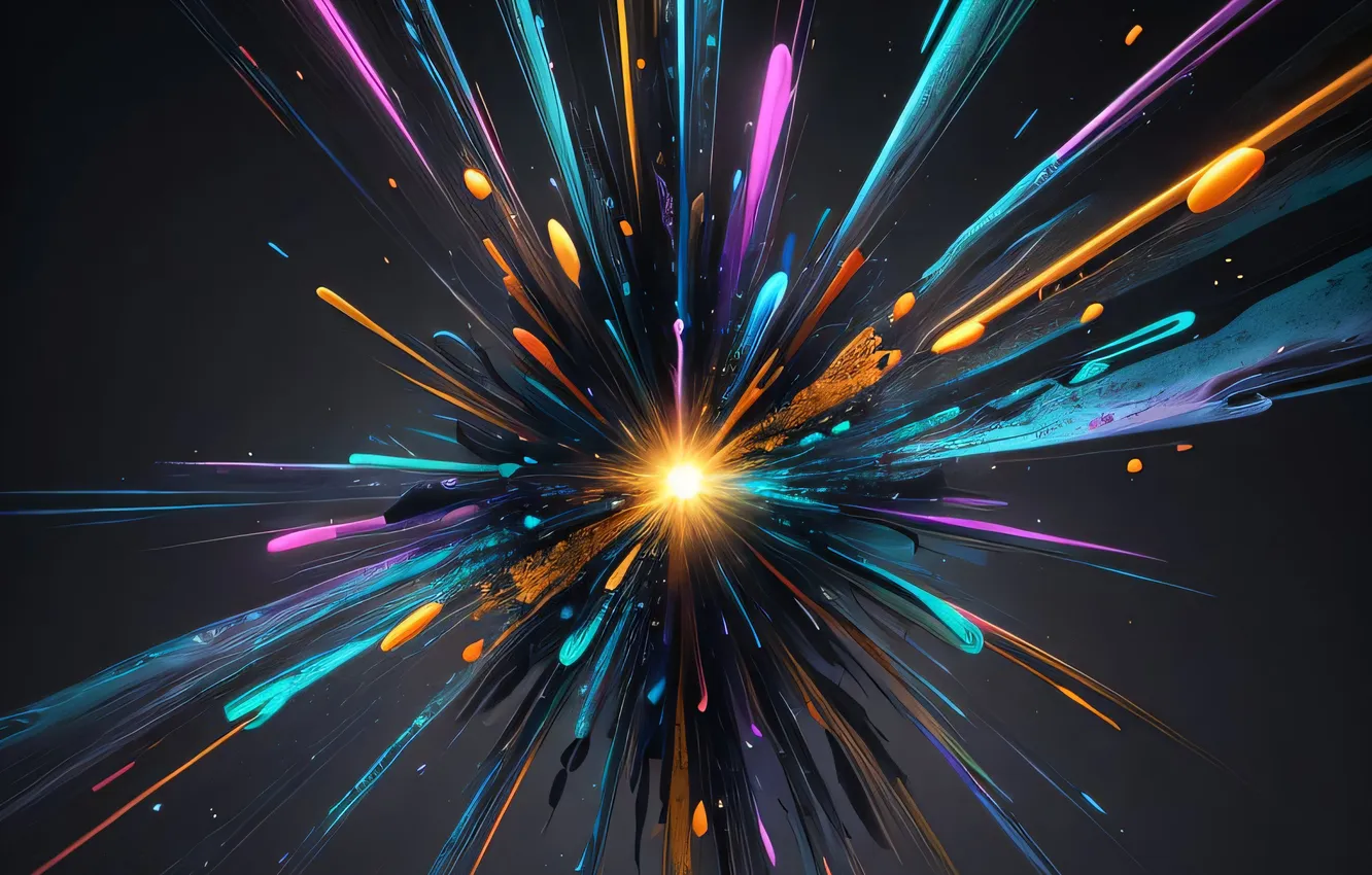 Photo wallpaper squirt, abstraction, paint, divorce, abstract background, AI art, neural network