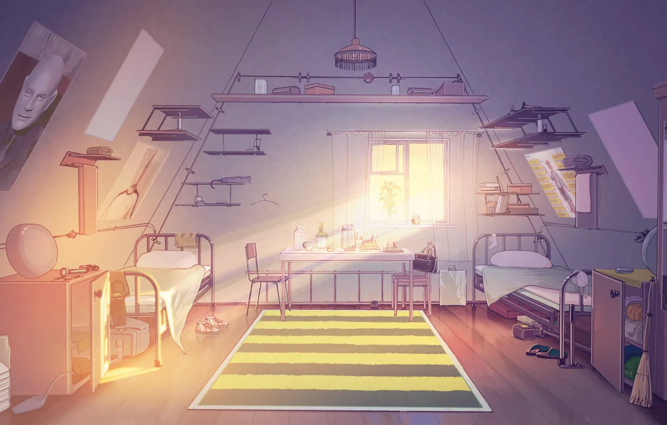 Photo wallpaper light, the room, Fantomas, everlasting summer, Summer camp