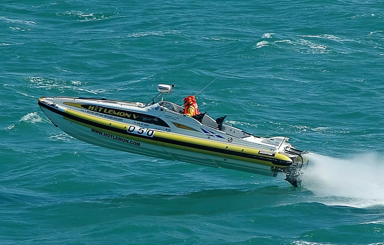 Photo wallpaper race, boat, speed